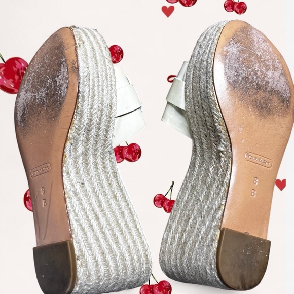 Coach Women's Beige Logo Mules - Picture 4 of 4